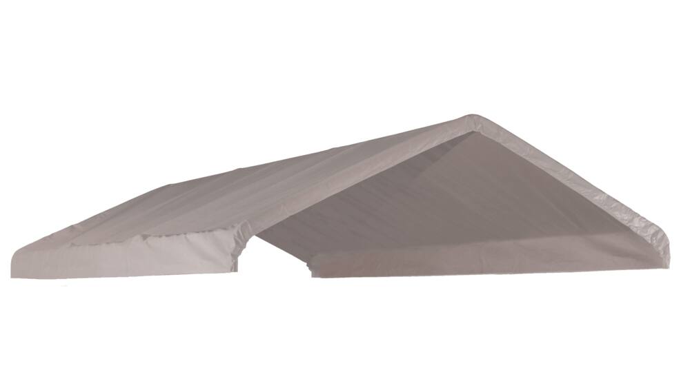 Replacement Cover Only - ShelterLogic Canopy Replacement Cover, White, 10-ft x 20-ft
