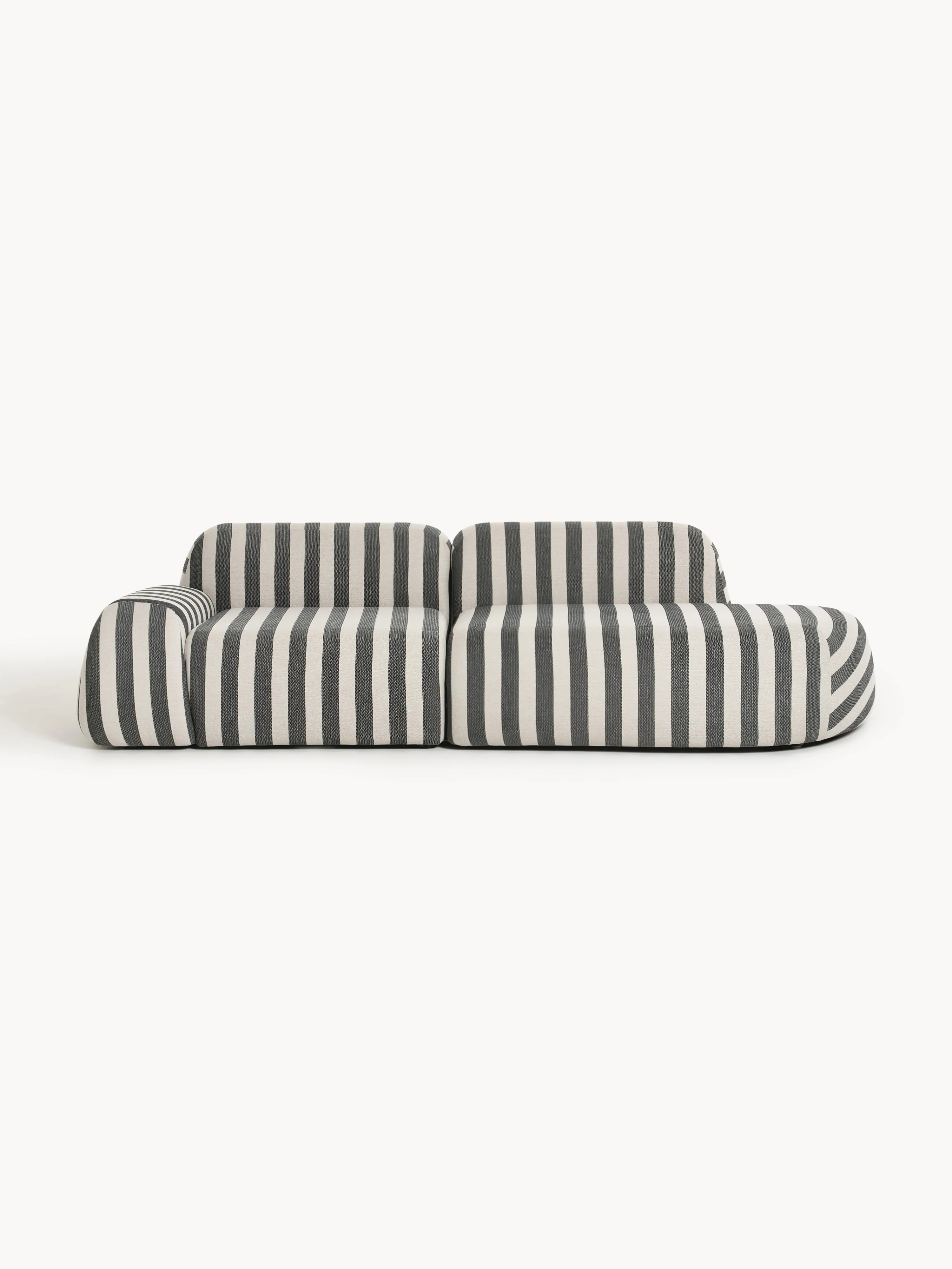 Gestreifte modulare Chaiselongue Wolke