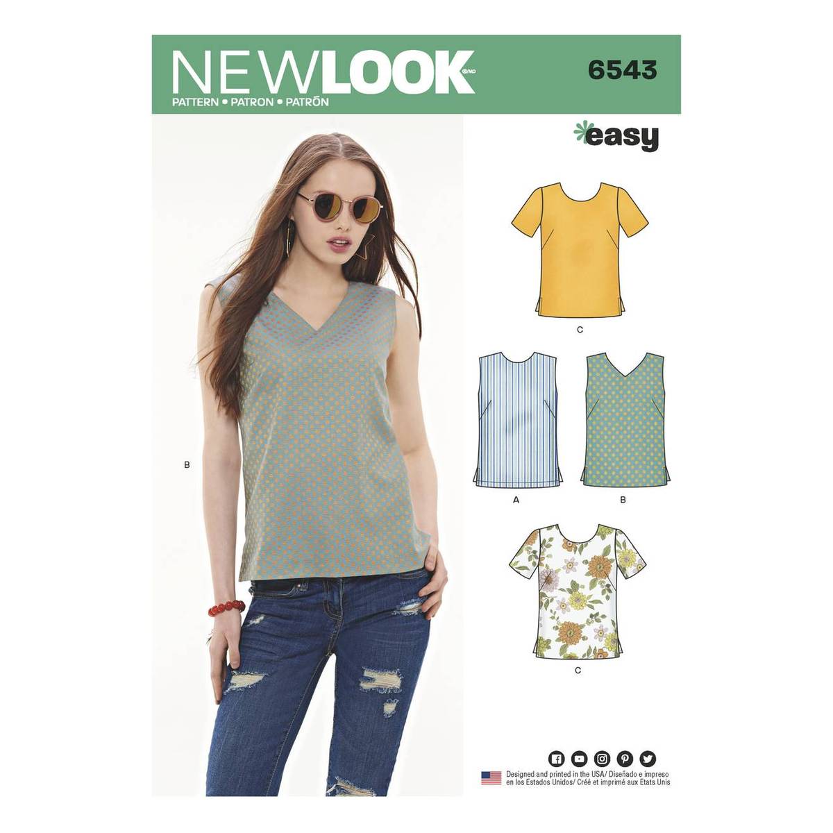 New Look Women's Top Sewing Pattern 6543