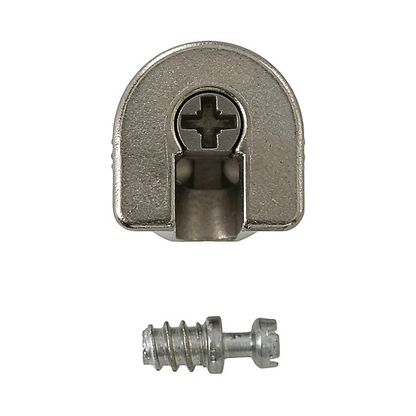2 assembleurs Zamak nickelé ø20 x H. 12,5 mm