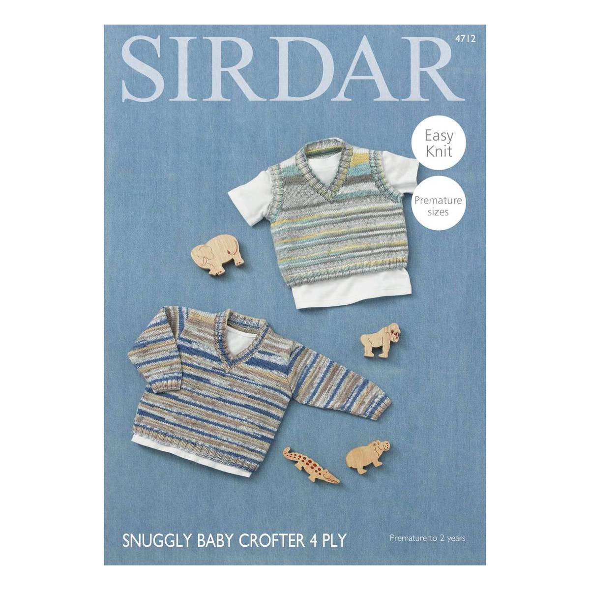 Sirdar Snuggly Baby Crofter 4 Ply Jumper and Tank Top Digital Pattern 4712