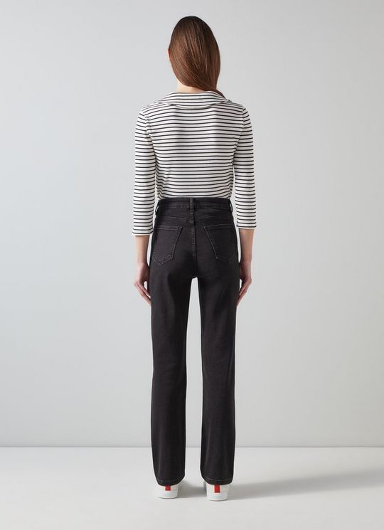 Alice Black Organic Cotton Wash Straight Leg Denim Trouser