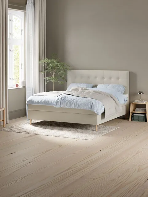 Kontinentalseng 180x200cm VEFNA + MURU sand-91 Blød