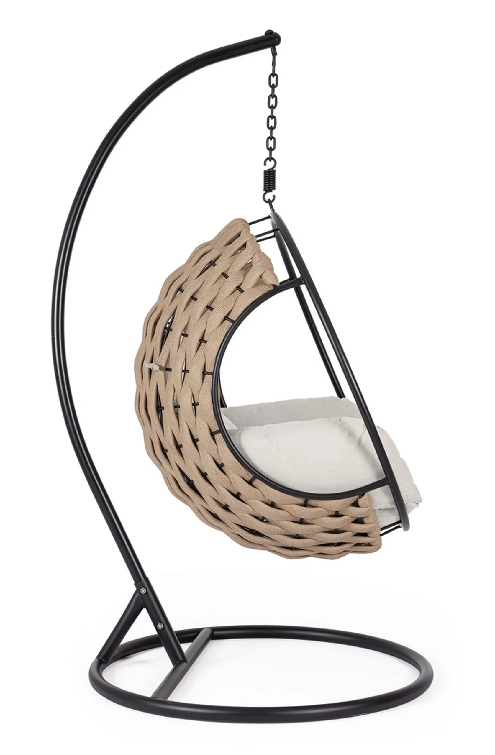 Bolzano Granata Fotel wiszący – huśtawka 107×113 brązowy stal
