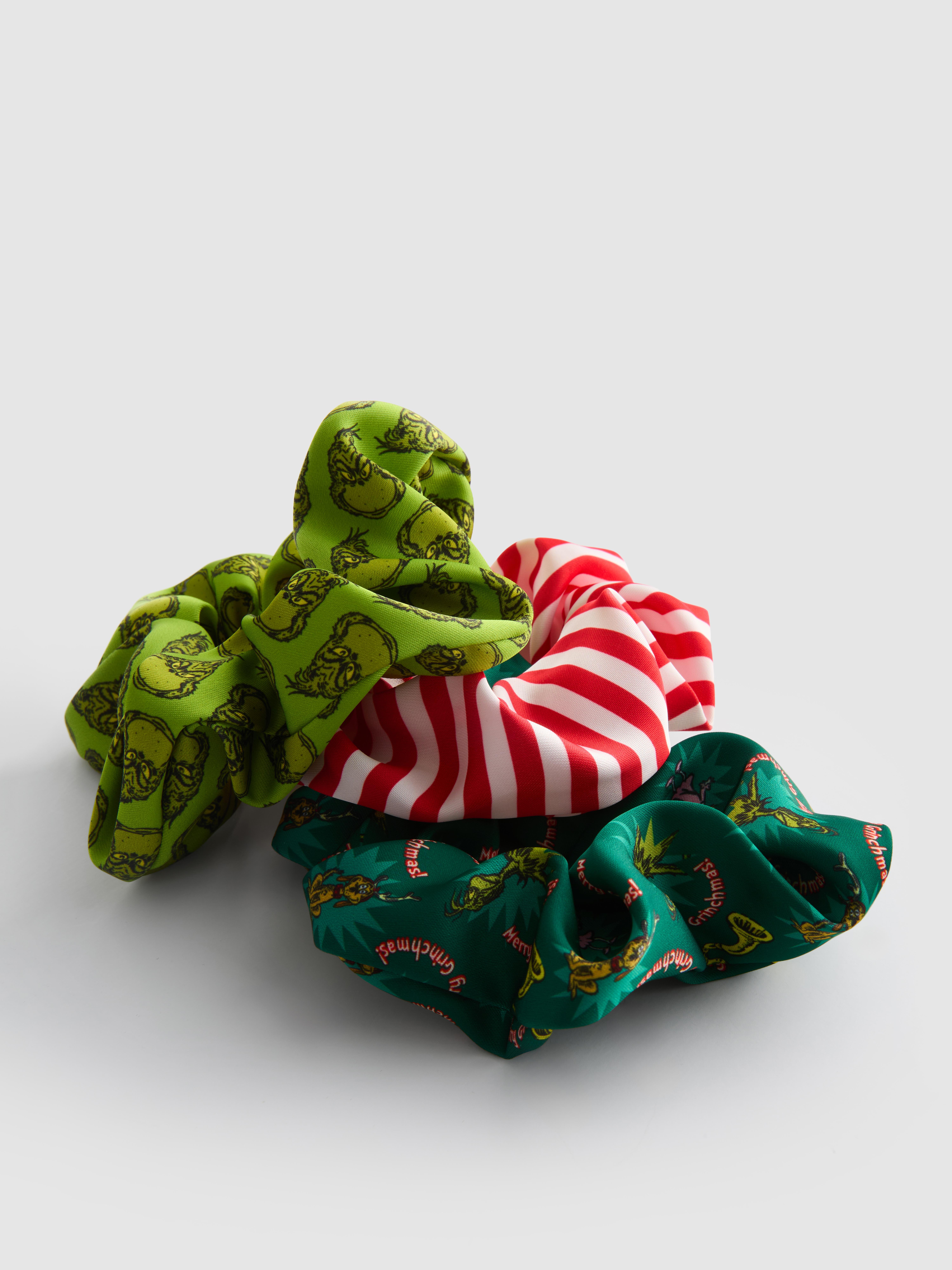 3pk The Grinch Hair Scrunchies