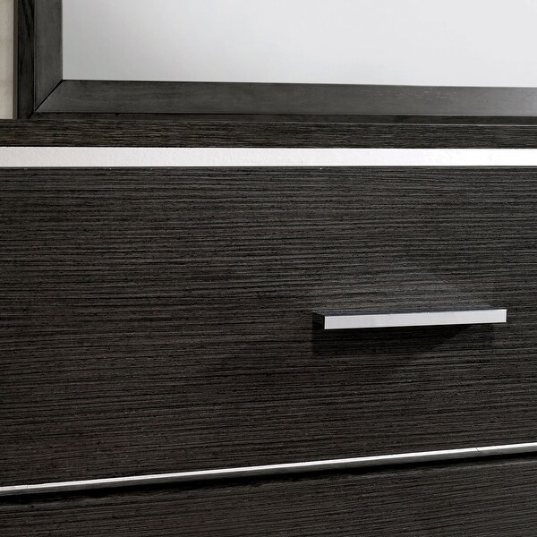 Kastela Contemporary Warm Gray 56-inch Wide 8-Drawer Wood Dresser by Furniture of America