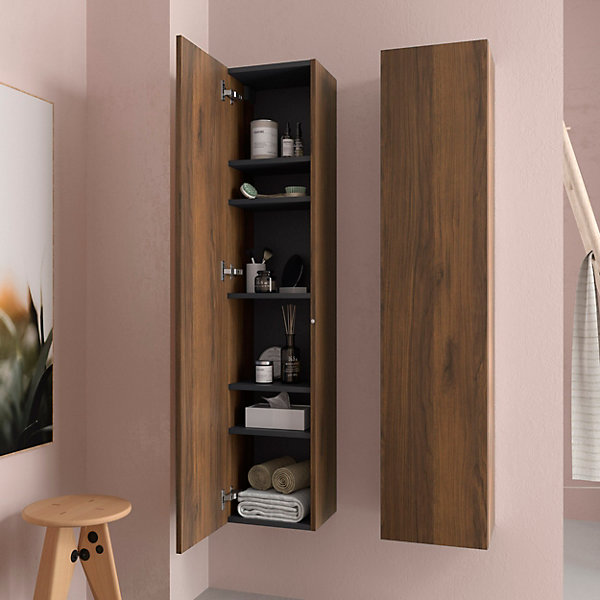 Colonne de salle de bain BEQUIA 140cm Noyer