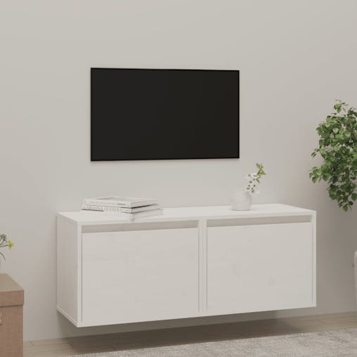 NNEVL Wall Cabinets 2 pcs White 45x30x35 cm Solid Wood Pine