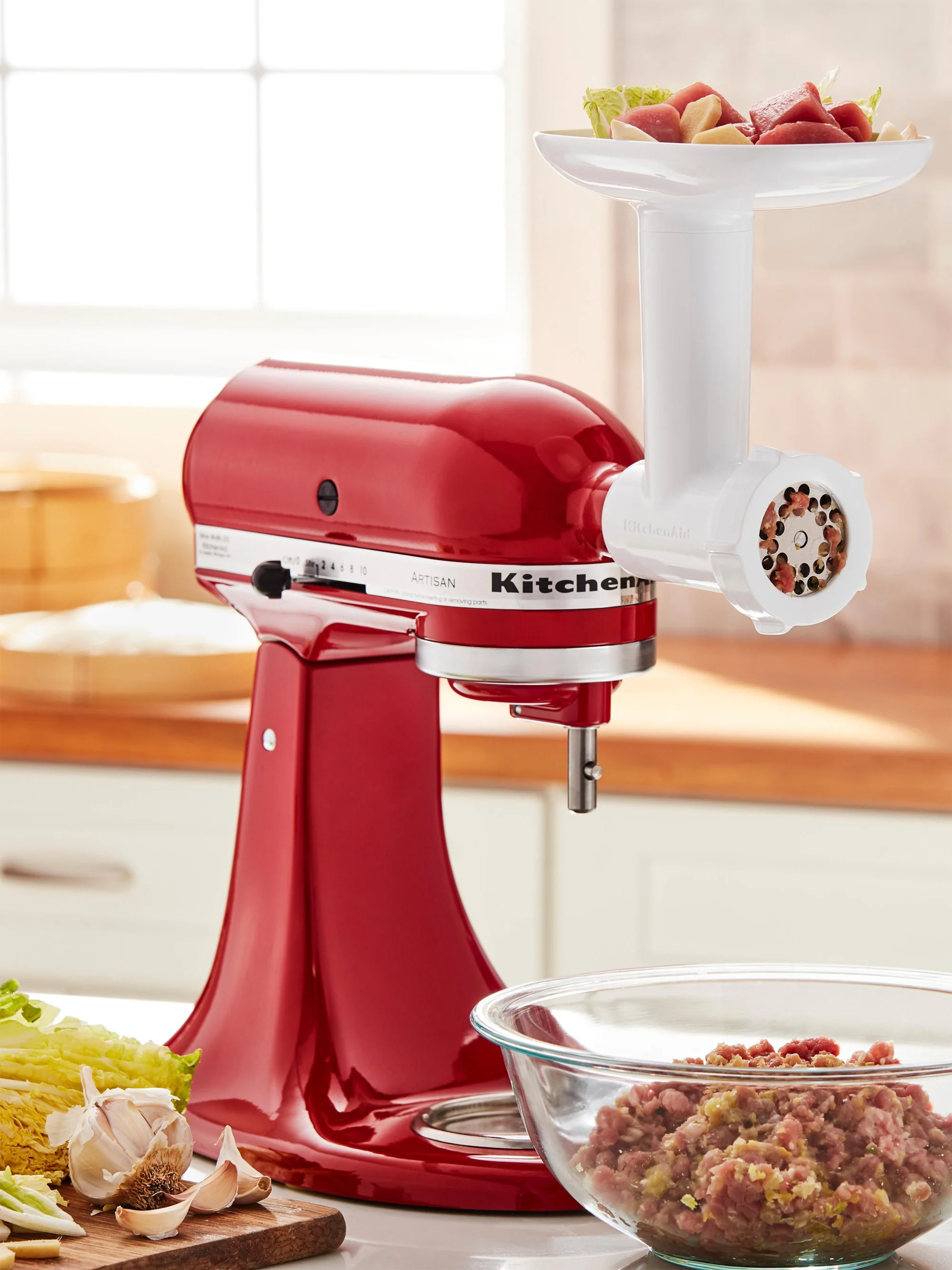 Fleischwolf-Aufsätze KitchenAid aus Kunststoff, 5er-Set