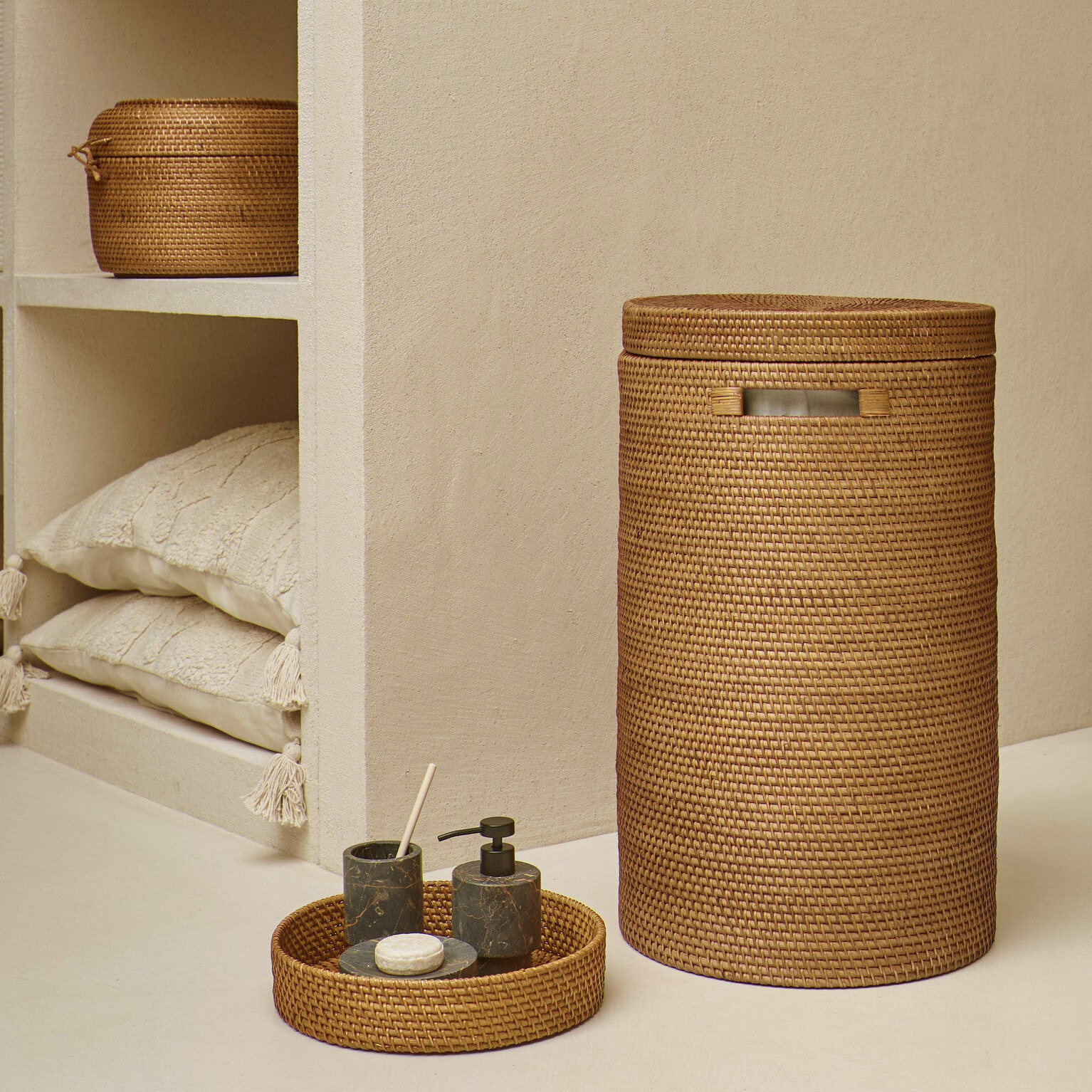 Aquanova Cino Wasmand met Deksel - Ginger