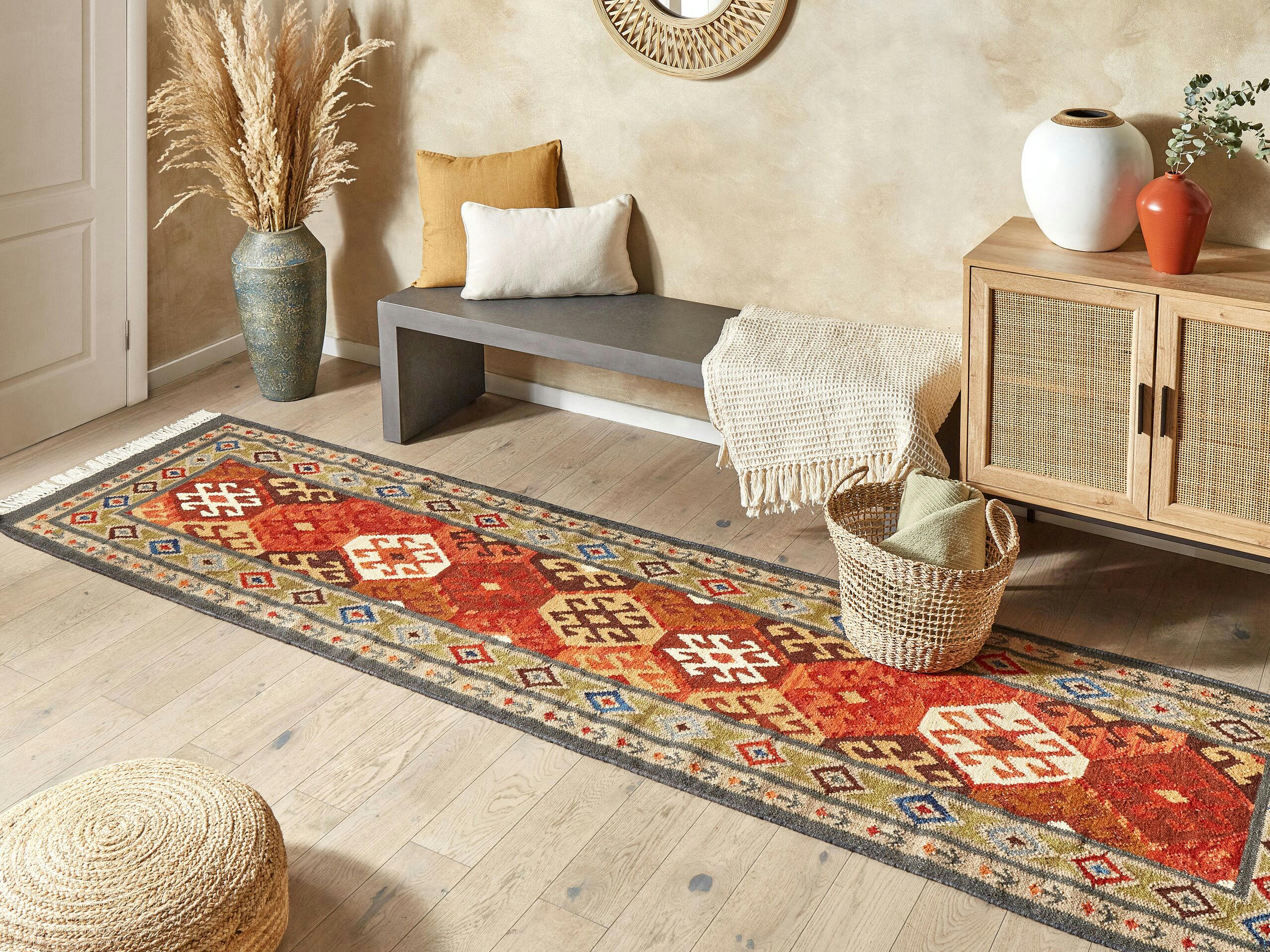 URTSADZOR - Tapis en tissu multicolore 300x80cm