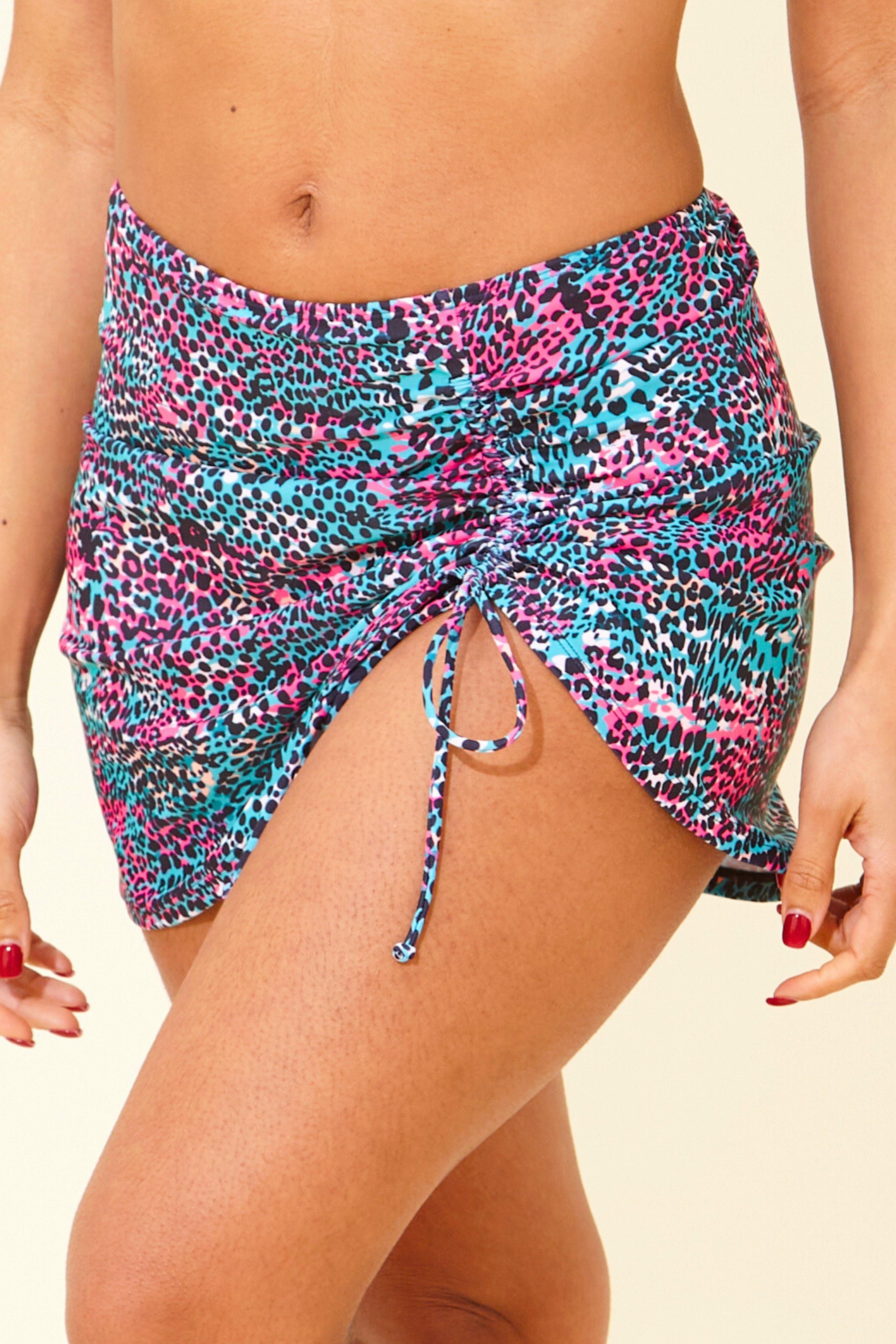 Beachcomber Ruched Swim Skirt With Sewn In Brief