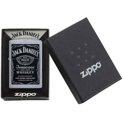 Zippo Jack Daniels Label Street Chrome Windproof Lighter