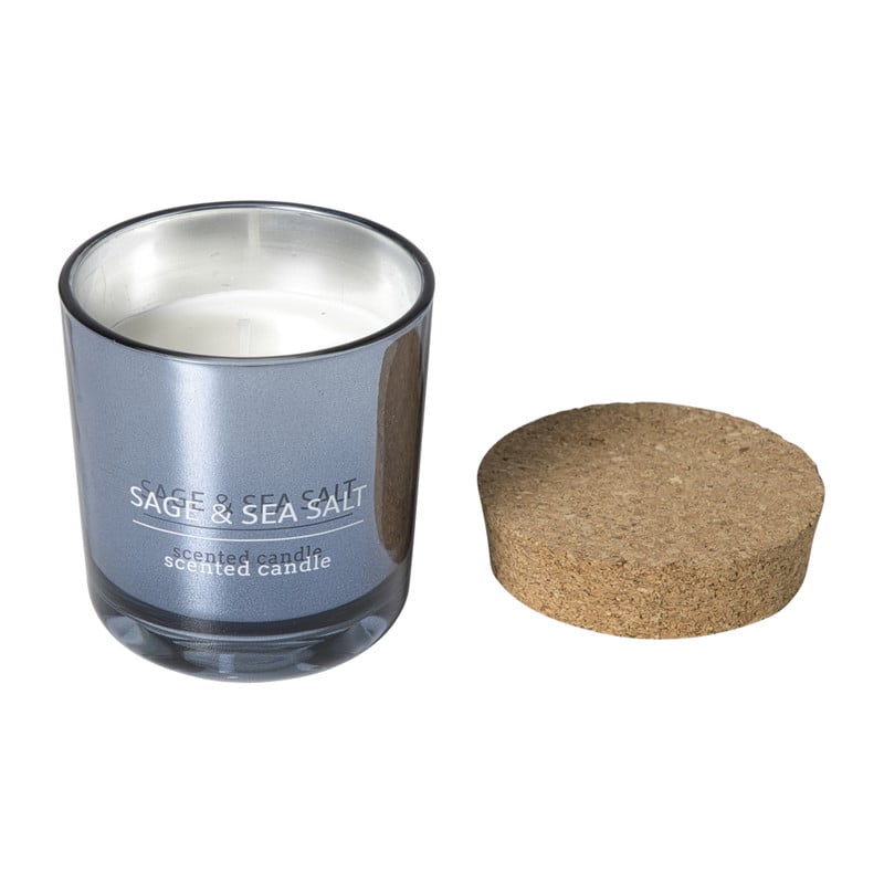 Geurkaars met refill - salie & zeezout