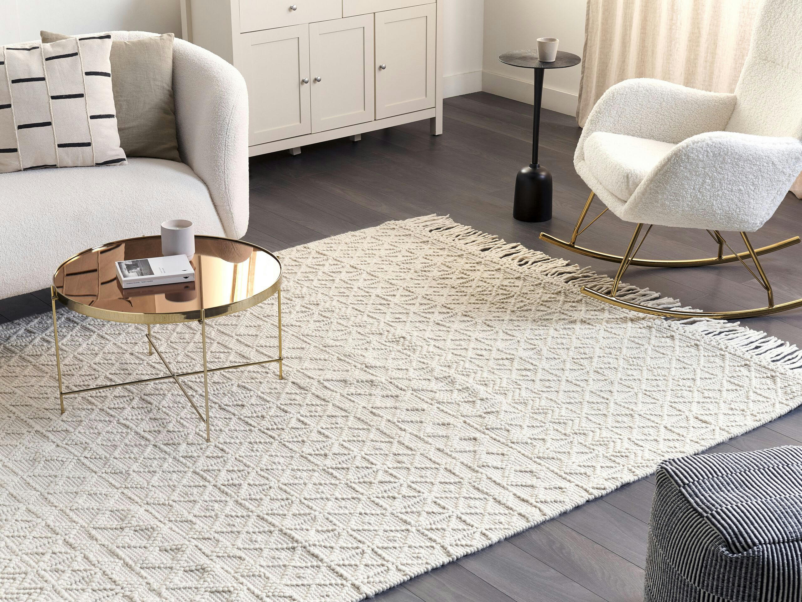 ALUCRA - Tapis en tissu beige 300x200cm