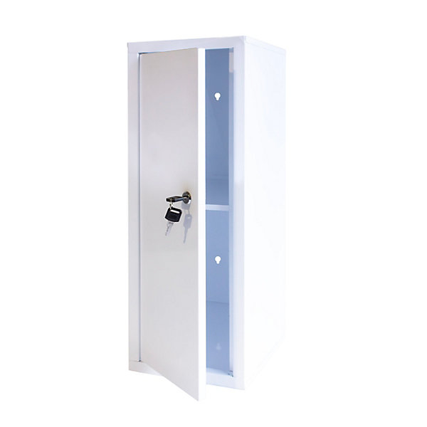 Armoire à pharmacie murale verrouillable en métal blanc l.20 x H.60 x P.30 cm, Equipstore Création