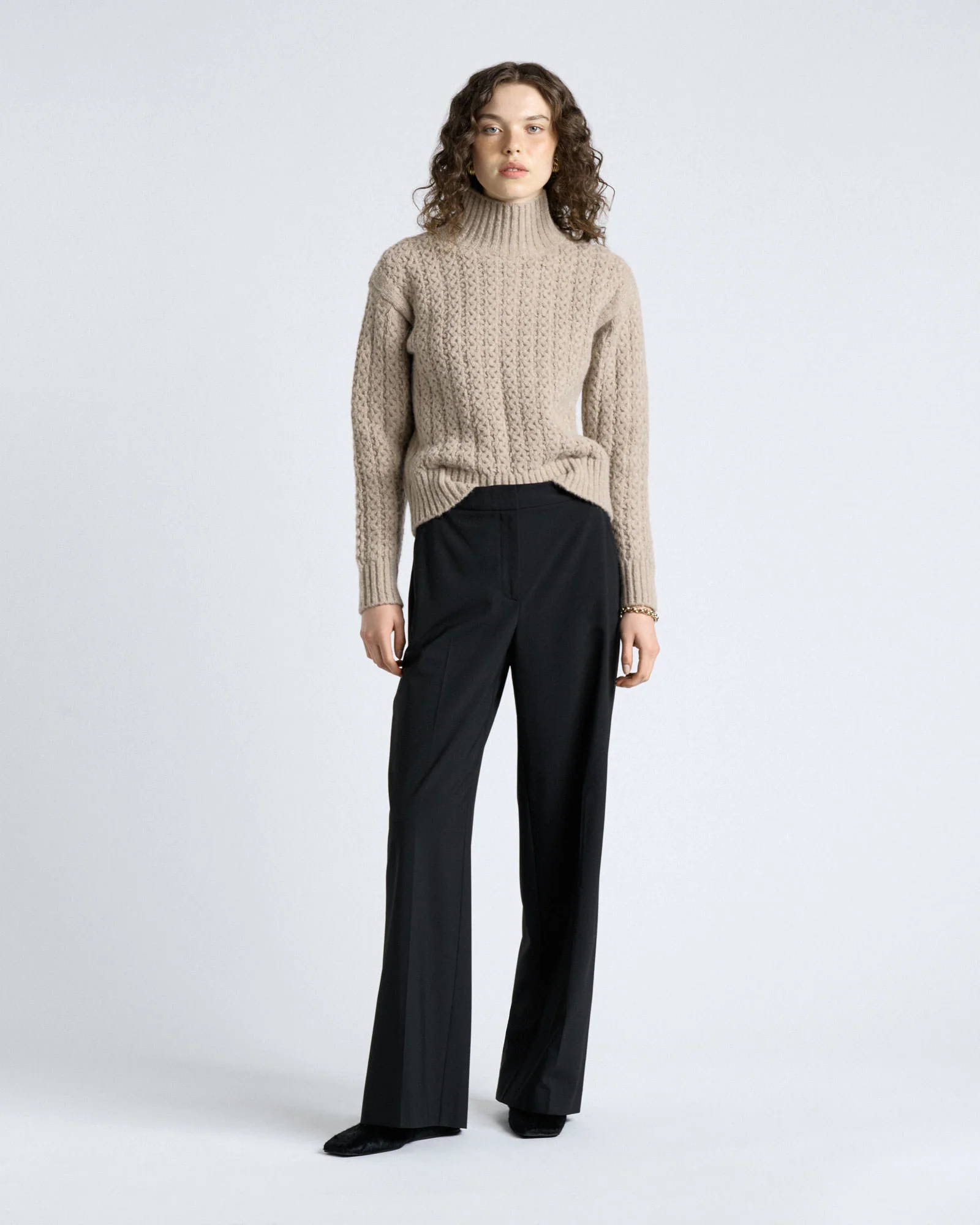 European Stretch Suiting Straight Leg Pant
