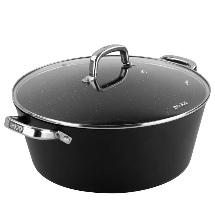 Dojo Hero Neverstick  8L Aluminium Casserole Dish - Black