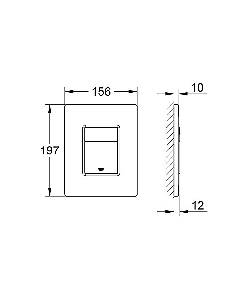 GROHE Plaque de commande Skate CosmoBlanc alpin 38732SH0