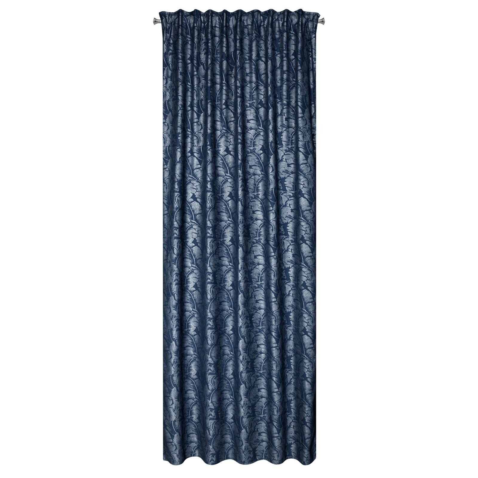 Zasłona na taśmie w stylu eko SCARLET 135X270 granatowa
