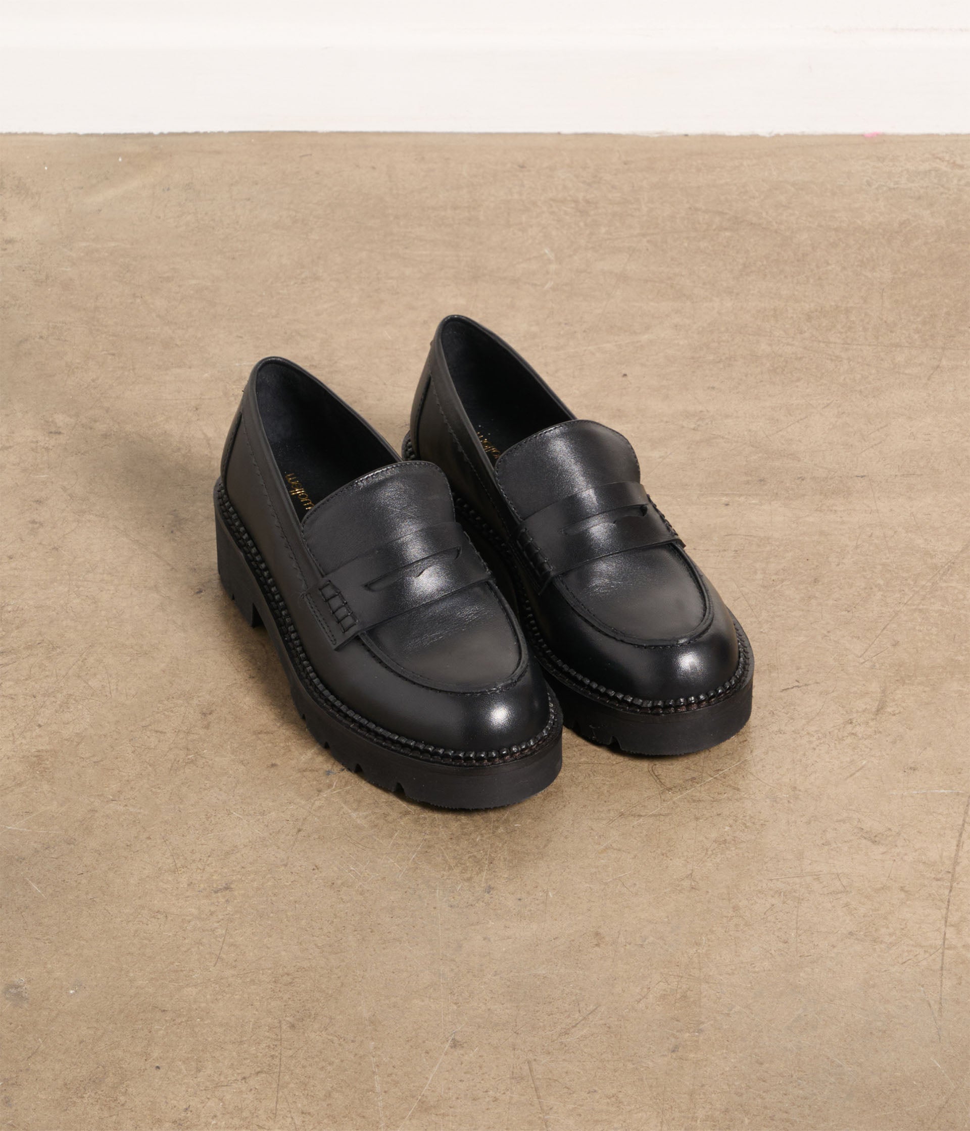 Mocassins crantés noirs Eros
