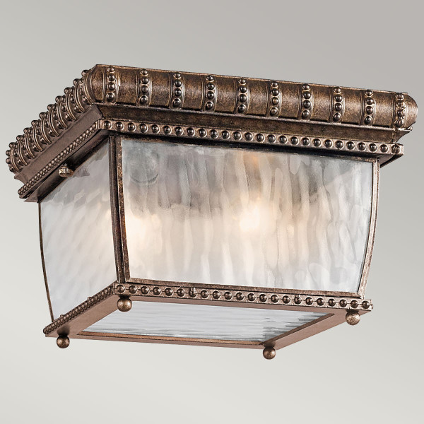 Lampa sufitowa Venetian Rain szczotkowany brąz 2xE14x60W IP44 Kichler