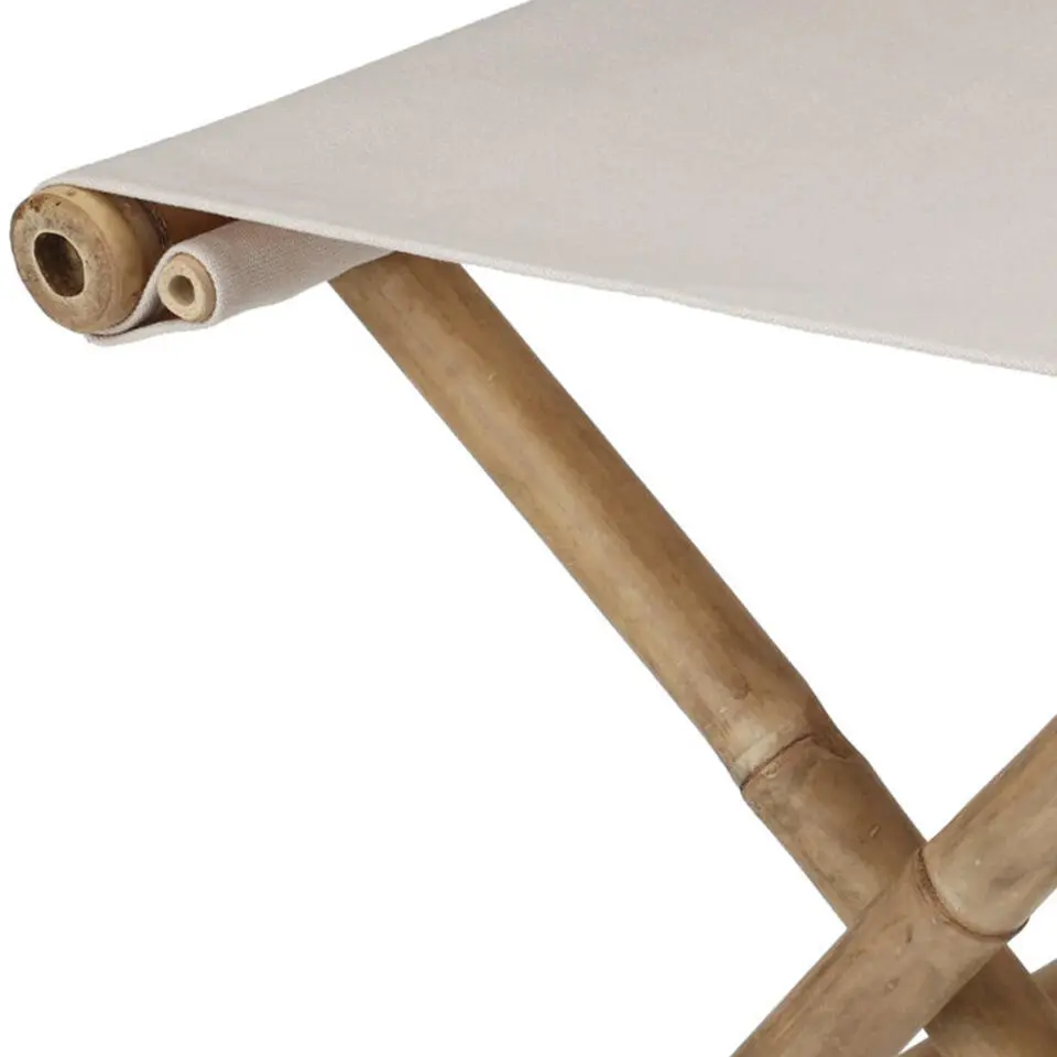 Redcliffs Bijzet krukje/stoel - Inklapbaar - creme wit - 40 x 40 cm