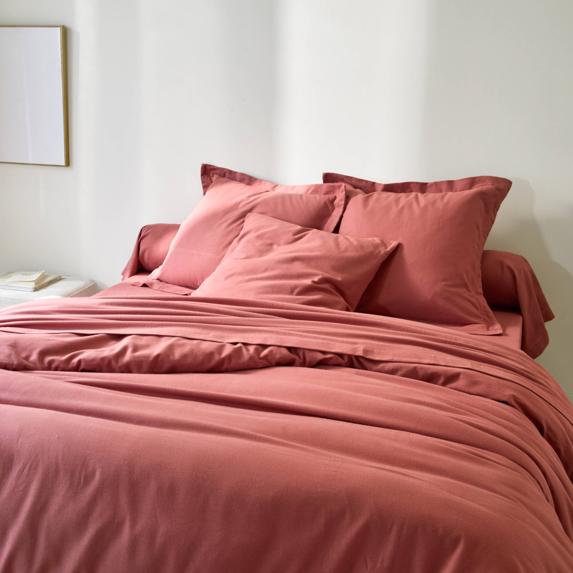 Linge de lit uni flanelle
