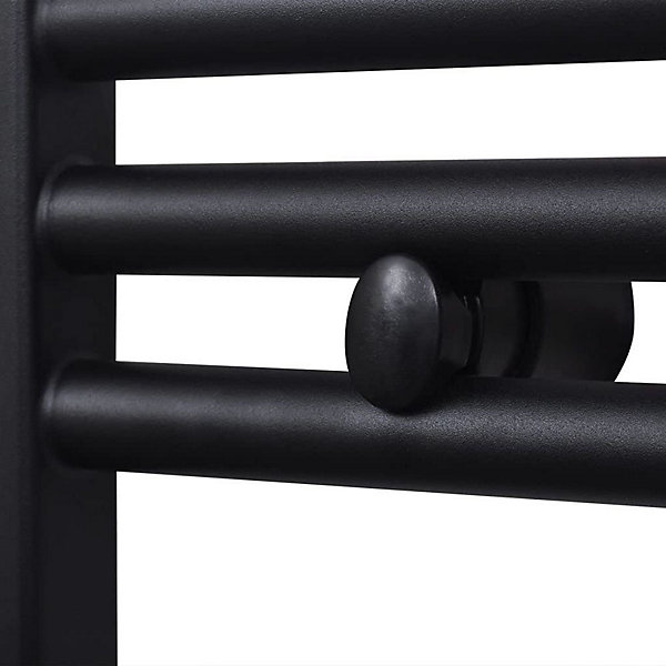 Ensemble de supports de radiateur pour sèche-serviettes, finition noir mat, en ABS Kibath
