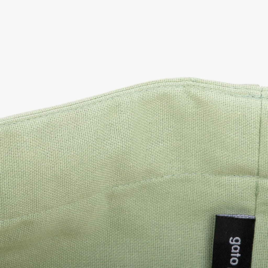 Cesto e Saco de Pão Algodão Verde Claro 4EVERYDAY