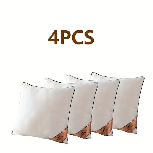 NNETM High-Rebound White Throw Pillows Set (4 pcs)