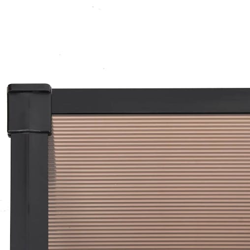 NNEVL Door Canopy Black 199x90 cm Polycarbonate