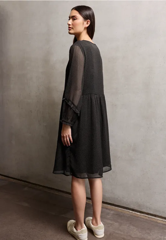 Gemustertes Chiffon-Kleid