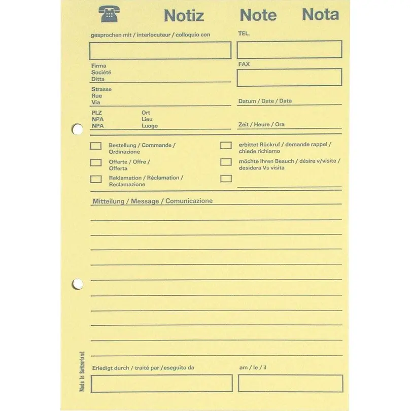 Schreibblock 5er-Set Telefonblock
