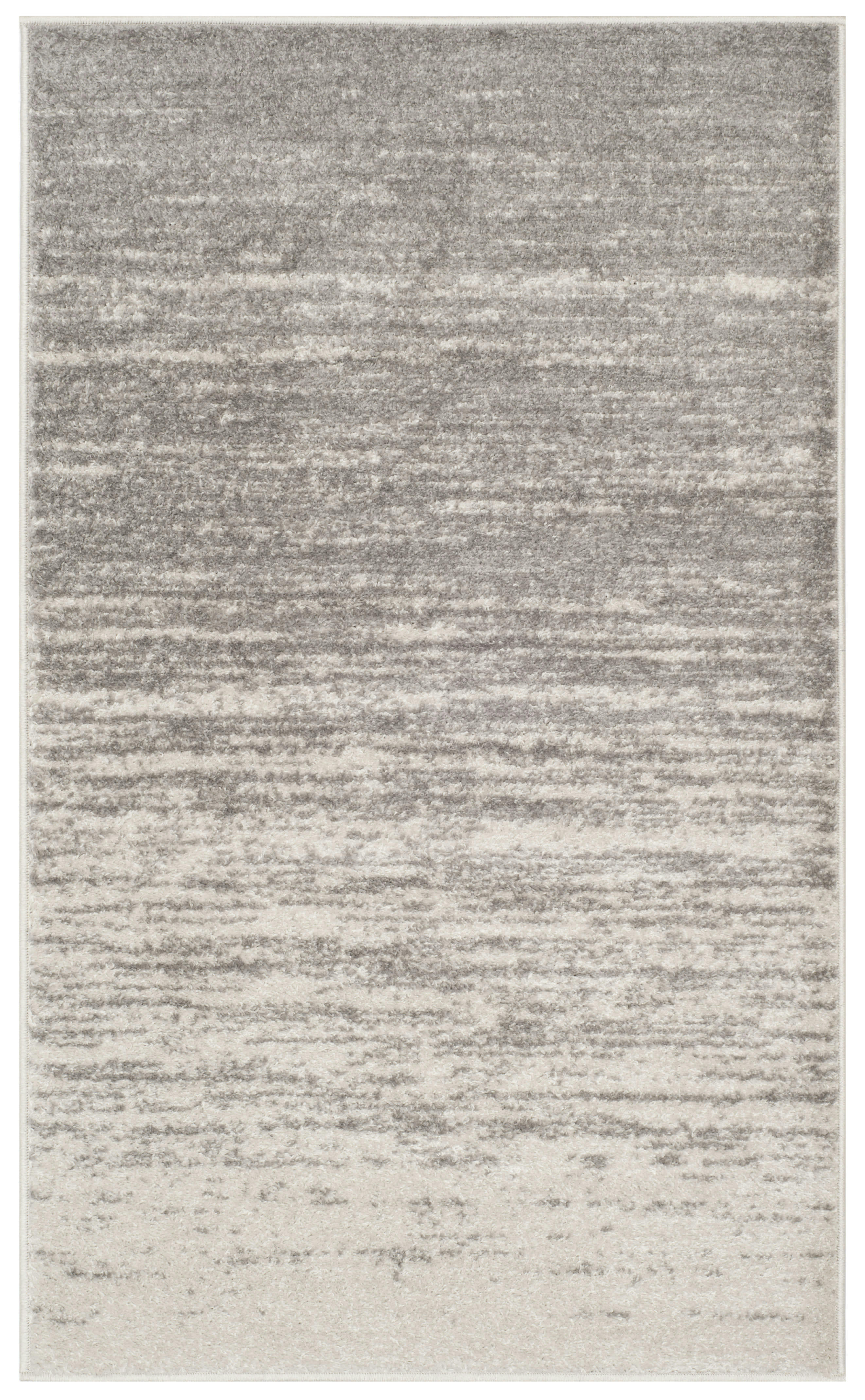 ADIRONDACK - Tapis de salon interieur en gris clair & gris, 122 x 183 cm