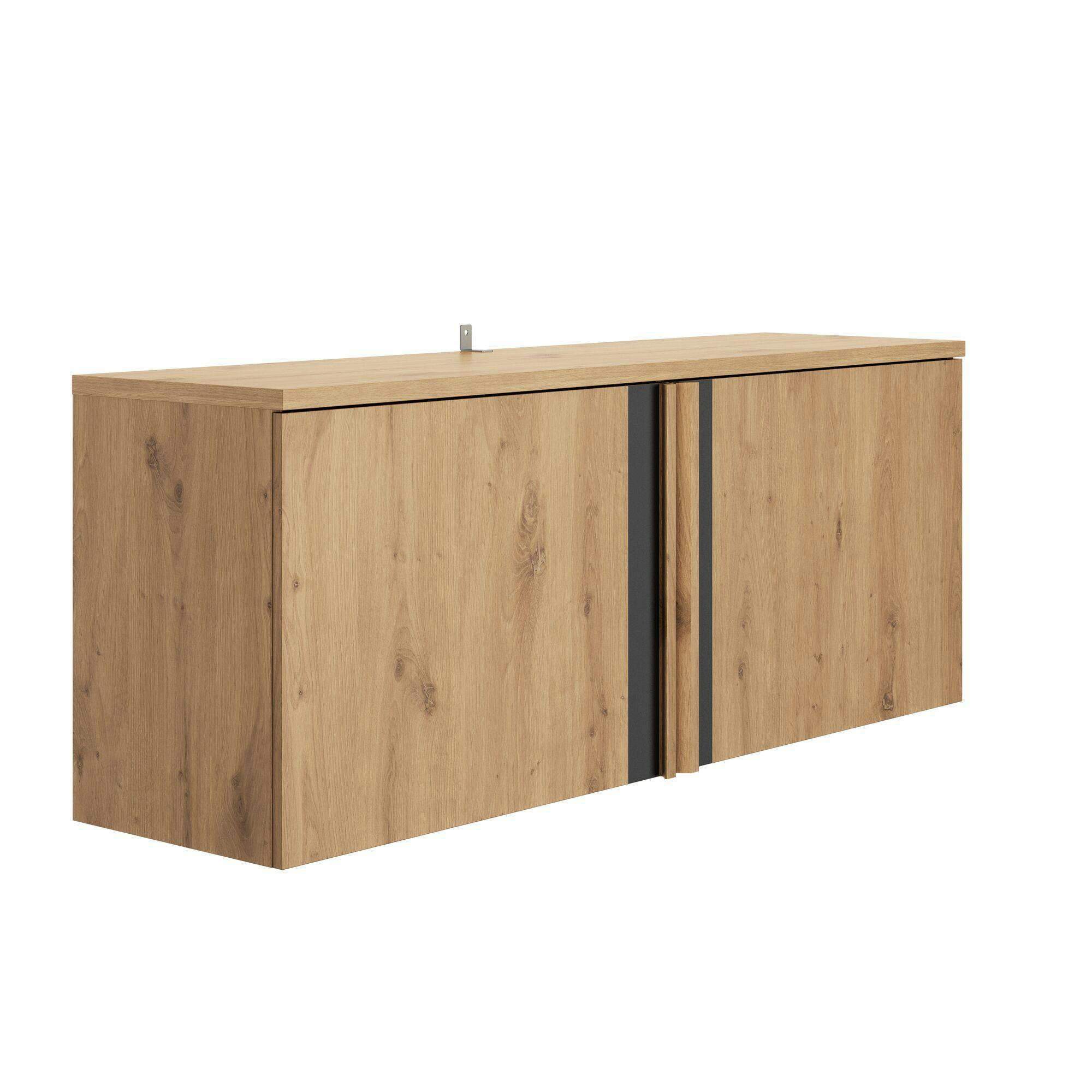 EVA - Colonne pont 2 portes effet bois clair