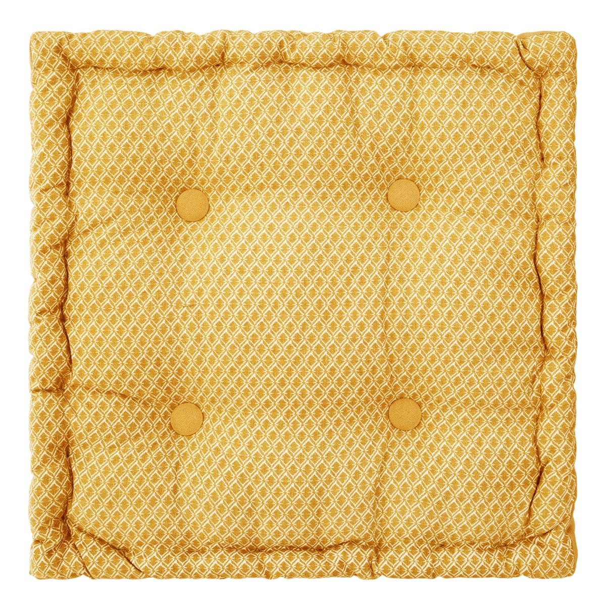 Floor cushion "Otto" Yellow, 40x40 cm