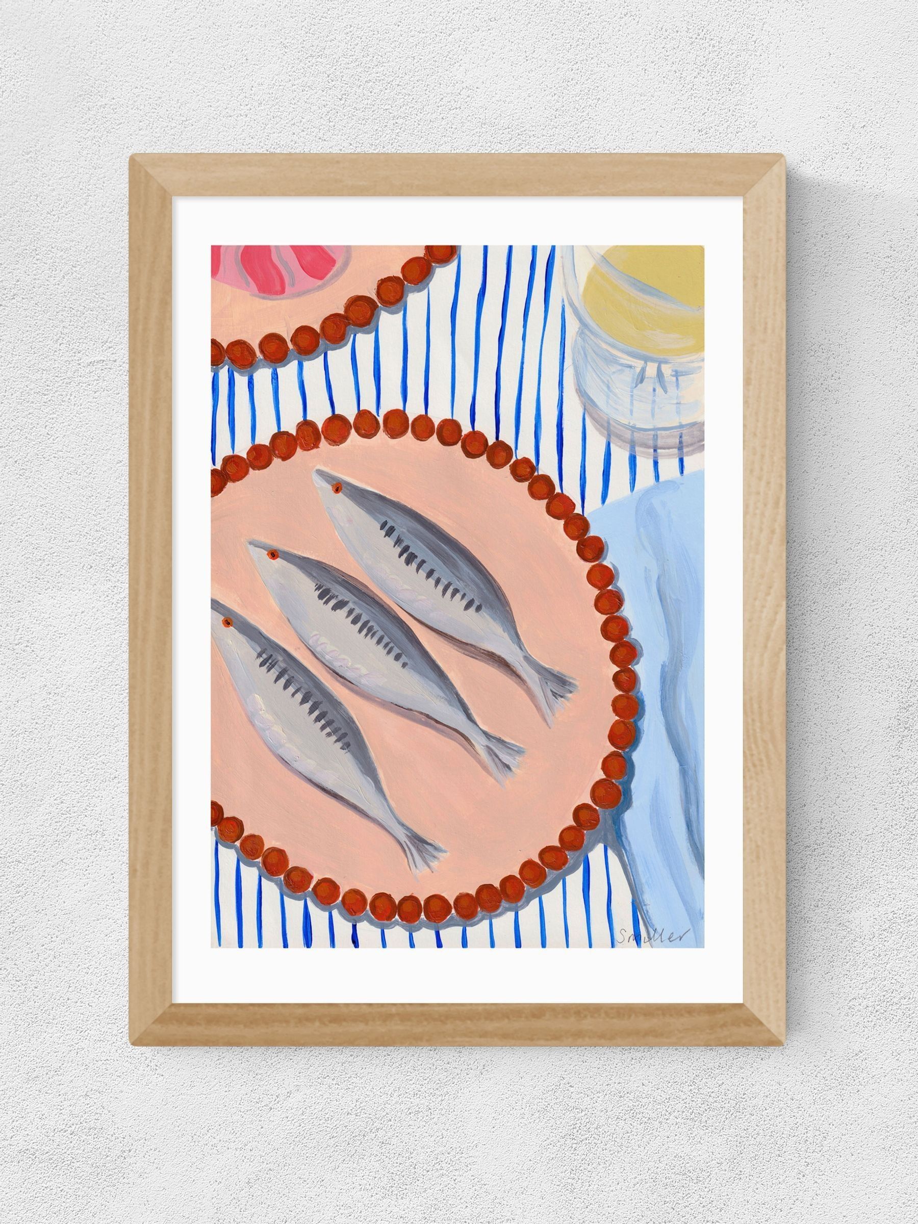 East End Prints Oak Sardines Supper Wall Art Print by Susie Miller