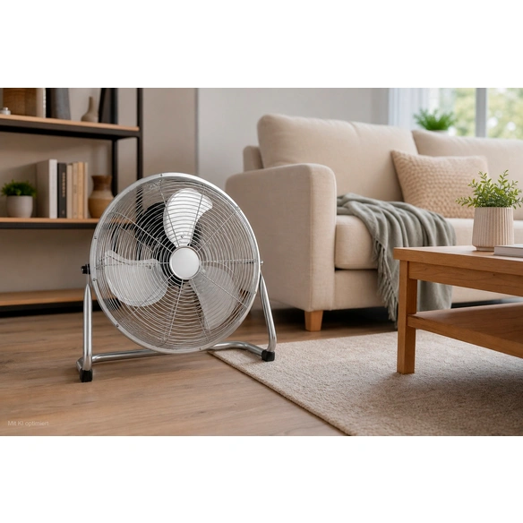 Windmaschine, Ø 30 cm, 100W, 3 Leistungsstufen, silber