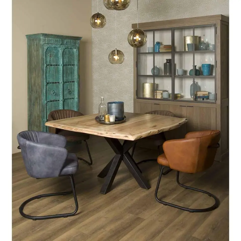 Tower Living - Soria eettafel vierkant - 130 cm - bruin