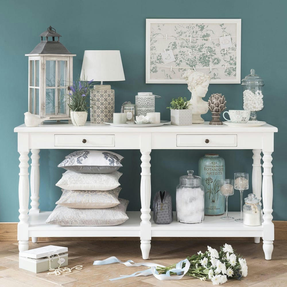 Classique - Bougie en verre parfum ambre blanche H 15 cm CLASSIQUE