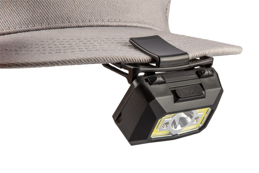 Latarka czołowa aku USB 250lm COB LED czujnik ruchu NEO