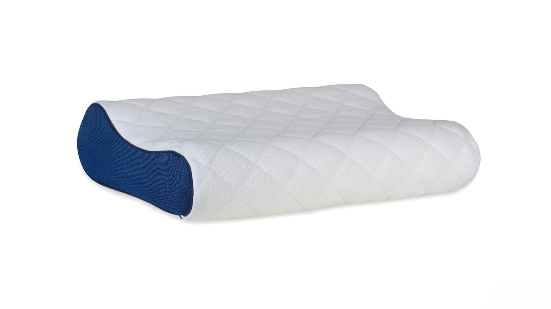 - Oreiller ergonomique à mémoire de forme 50 x 36 x 10 cm blanc