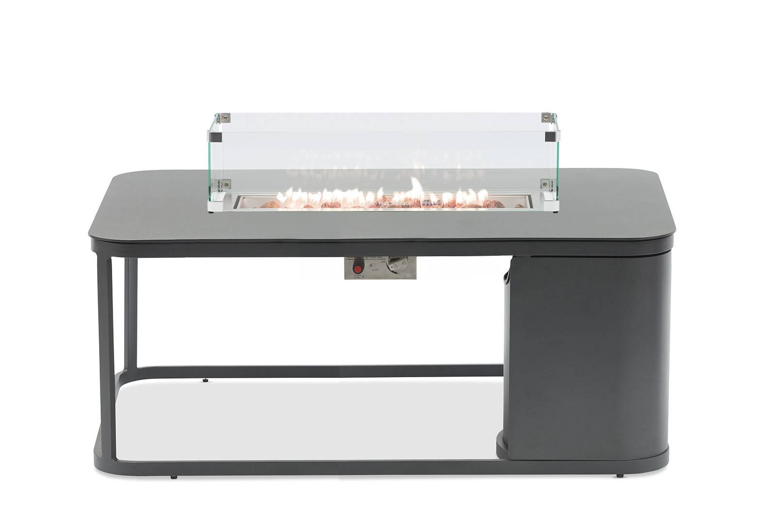 Palenisko gazowe prostokątne FOGO 121x85 Marroni Grills antracytowe