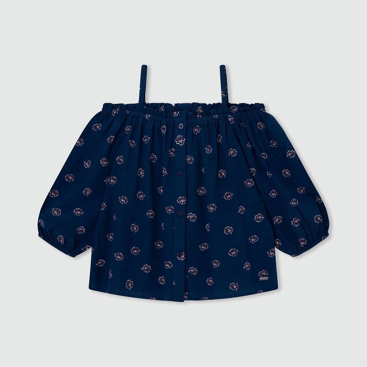 Blouse manches bouffantes imprimée