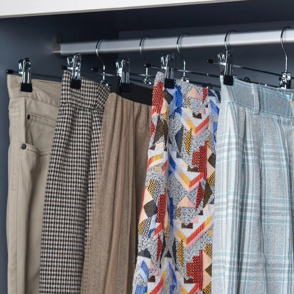 Antislip kledinghangers - 40 cm lang - 20 stuks - zilvergrijs