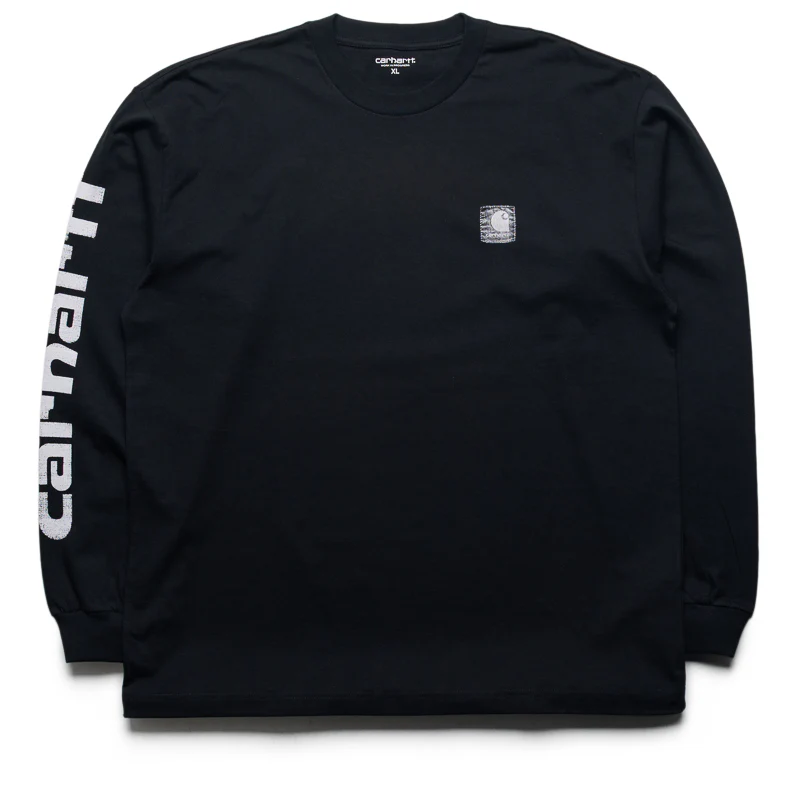 Carhartt WIP Archive Script L/S Tee - Black