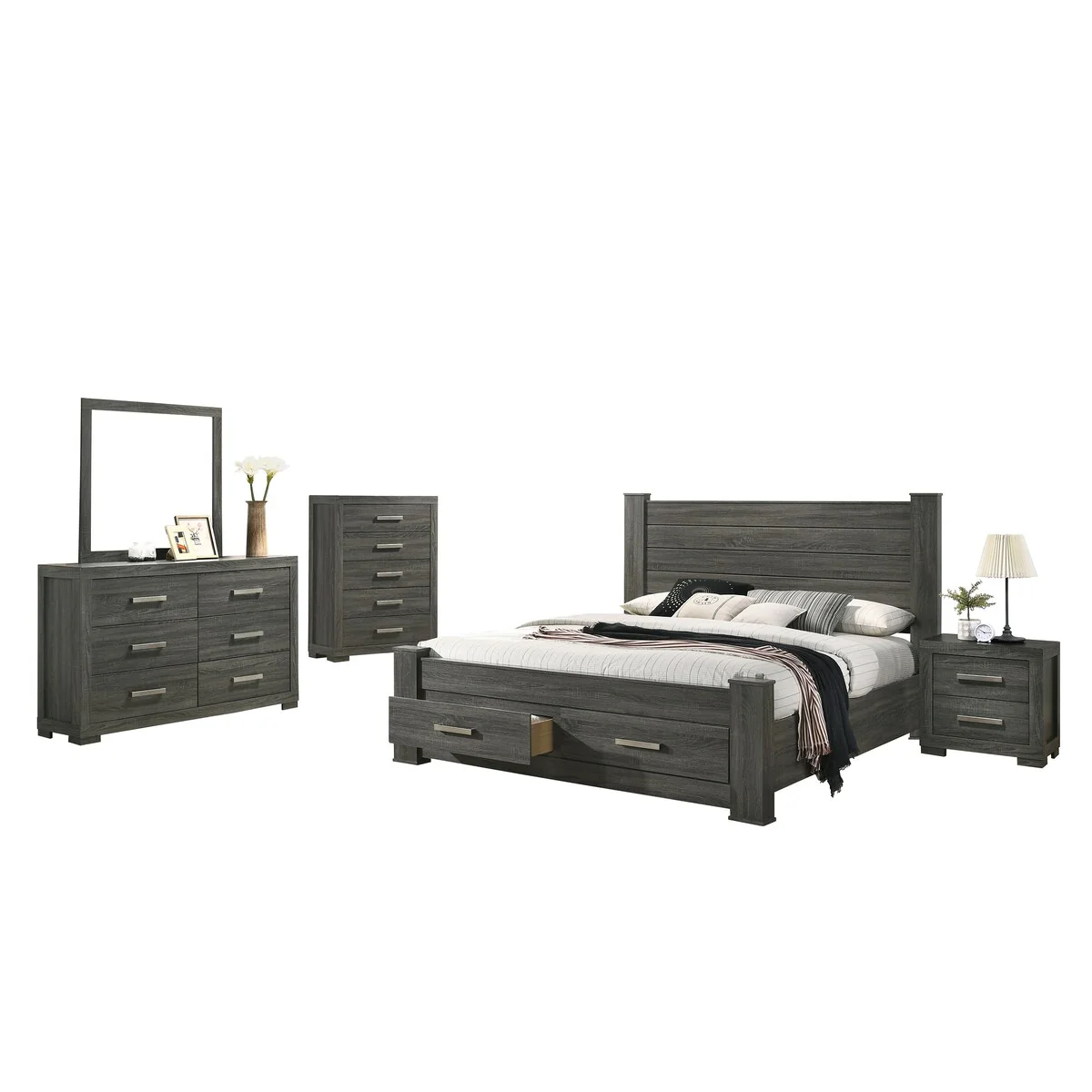 Best Quality Furniture Lisa 4-Piece with Extra Chest Bedroom Set