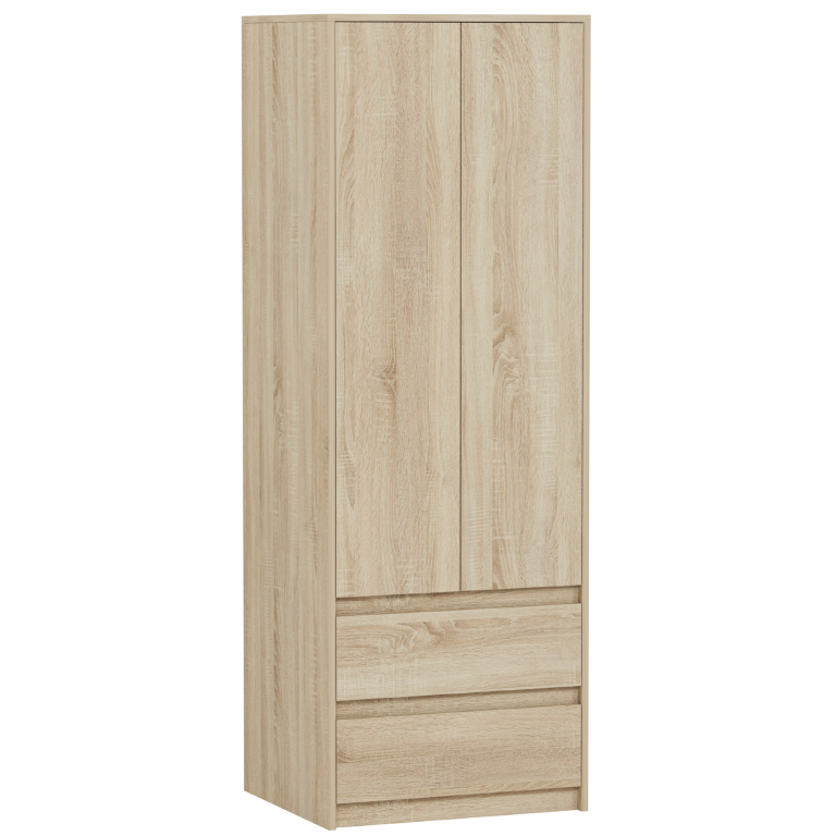 Szafa garderoba 63 cm 2 drzwi 2 szuflady FRAMIRE B-6 sonoma
