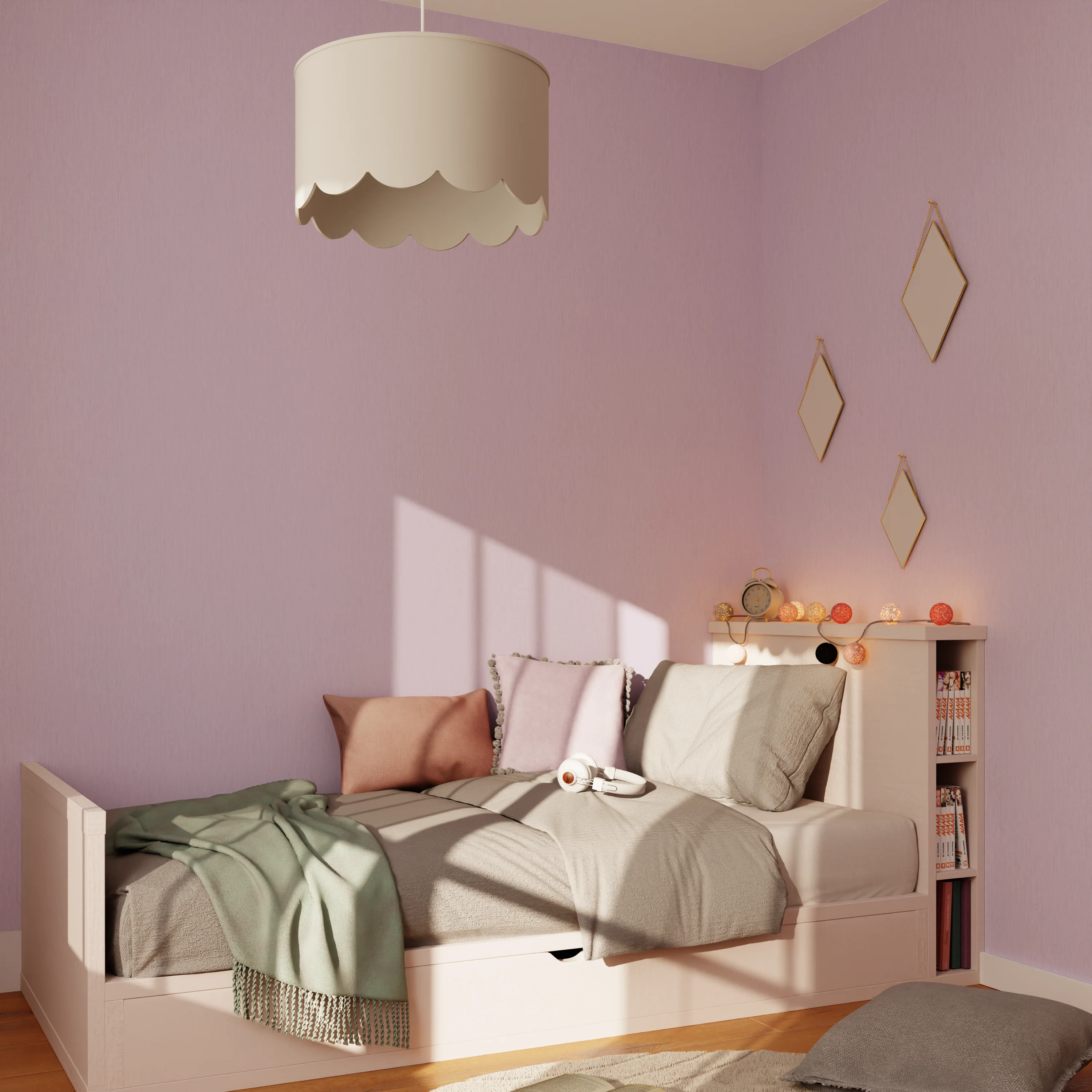 Papier peint PANAMA coloris Mauve clair